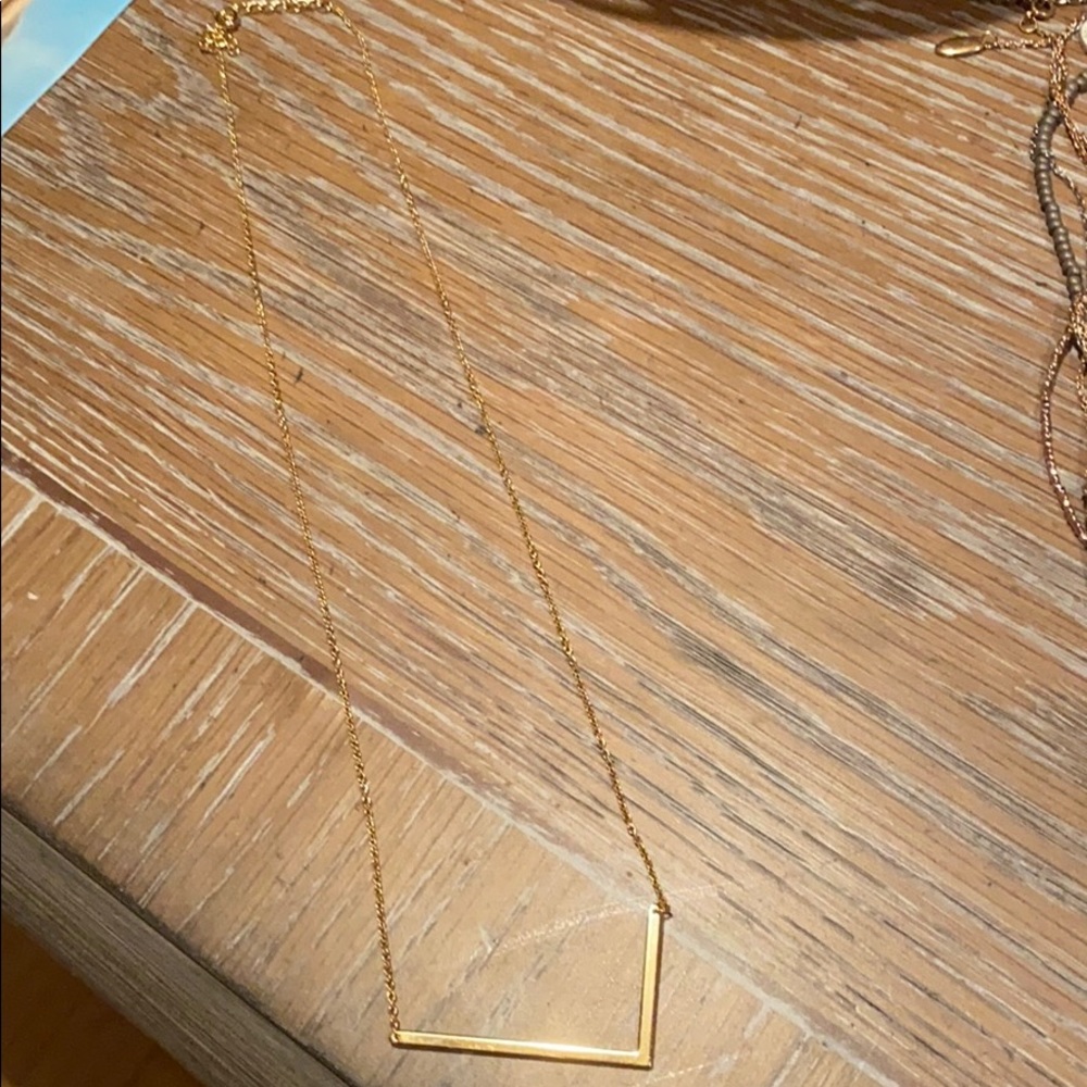 L sideways necklace